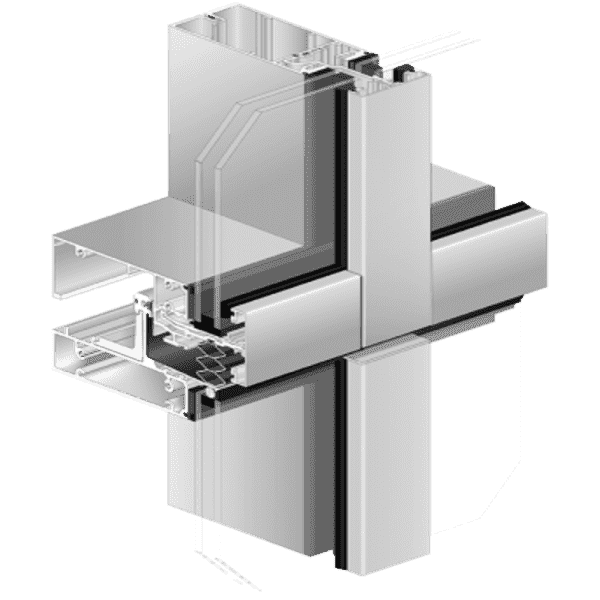 Hidden-frame Stick glass facade